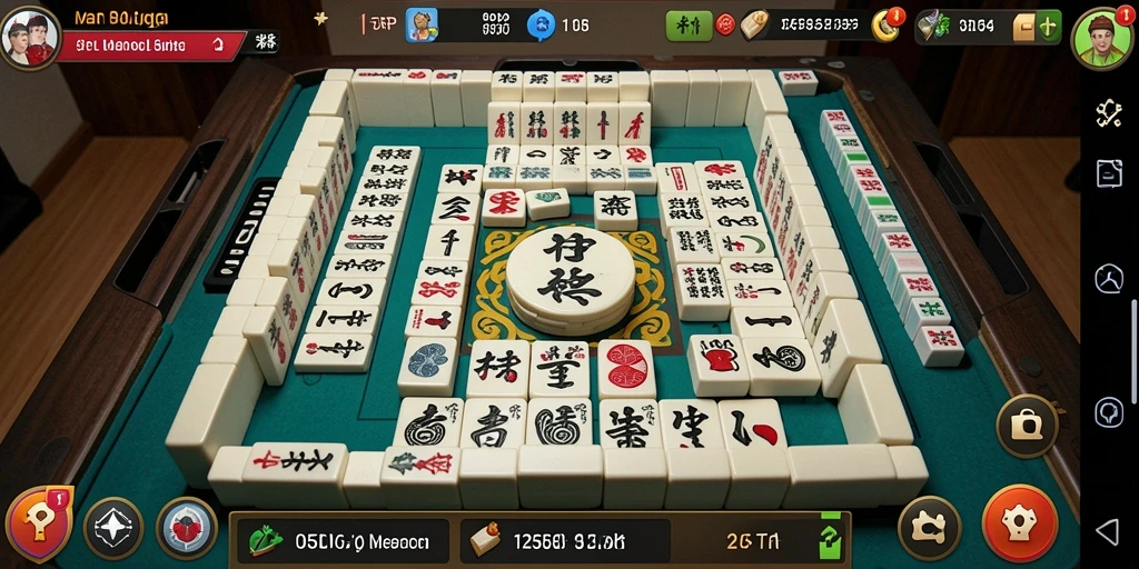 Screenshot gameplay 55RP yang menunjukkan pengalaman bermain Mahjong yang seru.