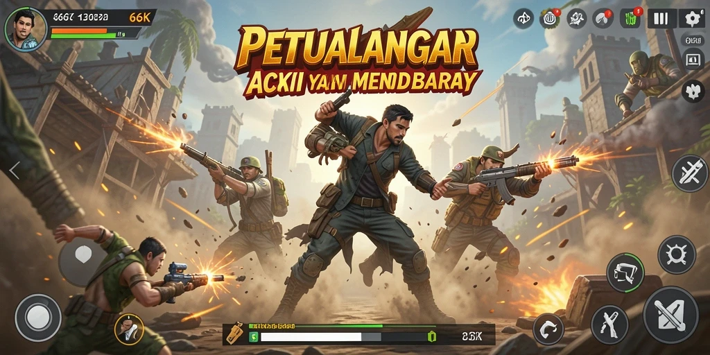 Tampilan menarik dari pertarungan seru di 66K.