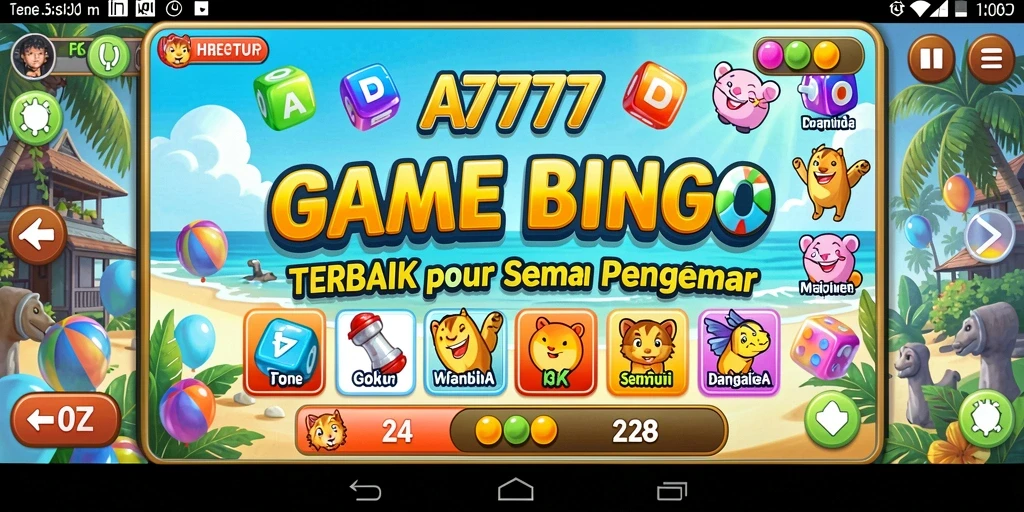 Tampilan gameplay Bingo yang seru dalam A7777.