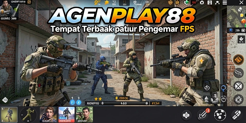Screenshot gameplay AGENPLAY88 menampilkan aksi tembak-menembak yang mendebarkan.