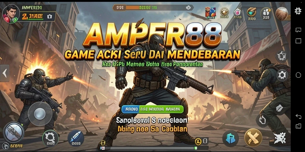 Screenshot gameplay AMPER88 yang menampilkan kecepatan dan aksi pertarungan.