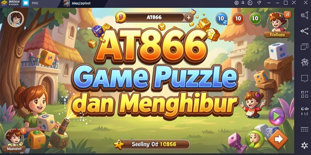 Tampilan gameplay AT866 dengan berbagai level Puzzle menarik.