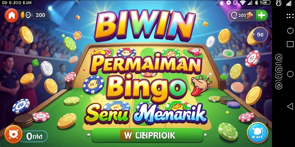 Tampilan gameplay Bingo yang menarik dan penuh warna di BIWIN.