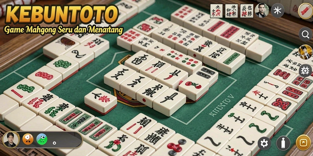 Tampilan gameplay Mahjong KEBUNTOTO yang menawan dan menarik.