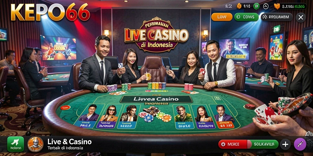 Gameplay Live Casino KEPO66 yang mendebarkan dan interaktif.