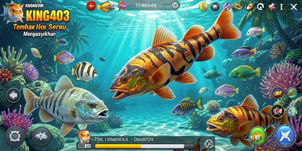 Tampilan gameplay seru Tembak Ikan di KING403.