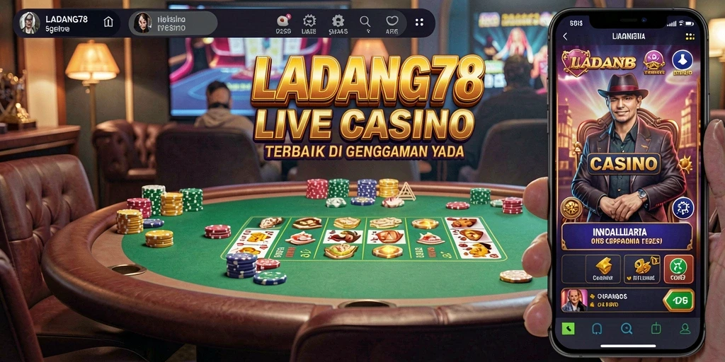 Screenshot gameplay Live Casino di LADANG78 dengan dealer profesional.
