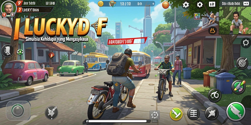 Tampilan gameplay menarik dari LUCKYDF dengan pengalaman simulasi mendalam.