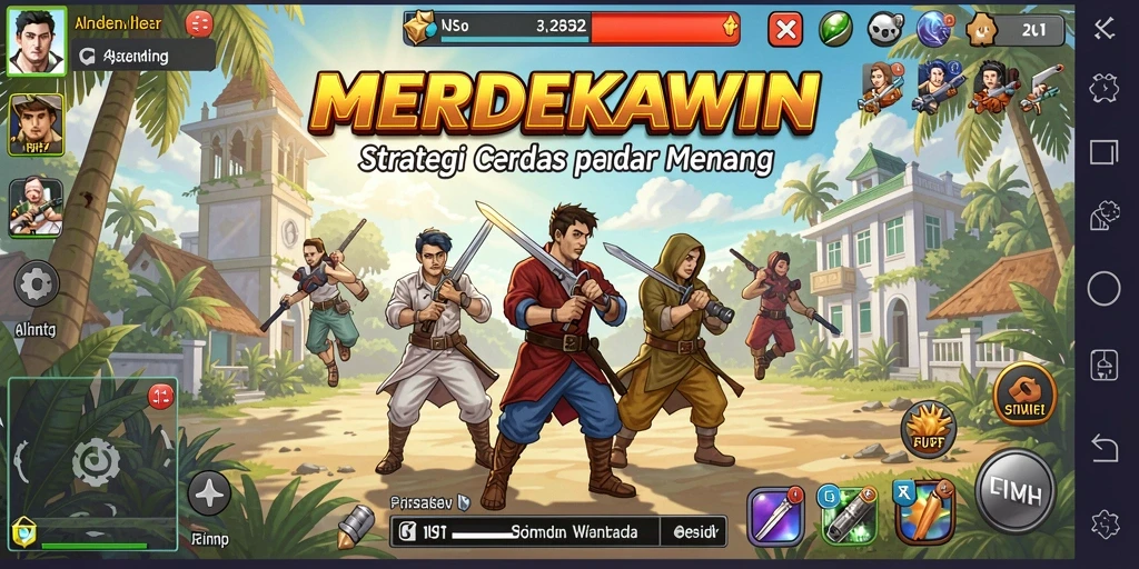 Tangkapan layar menampilkan momen strategi kunci dalam MERDEKAWIN.