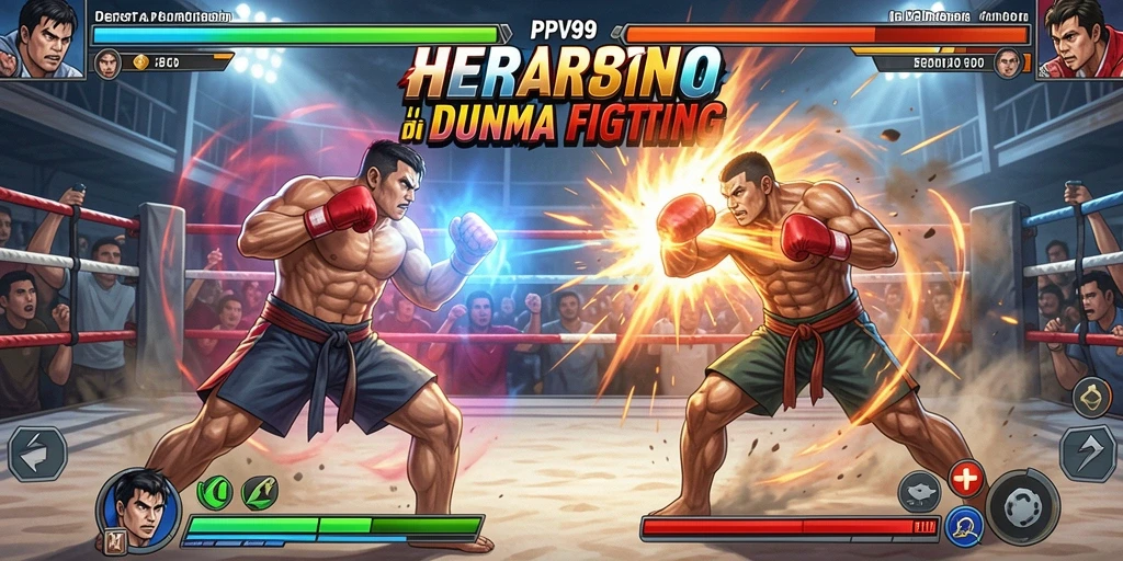 Screenshot gameplay PPV99 menampilkan pertarungan seru antara karakter-karakter unik.