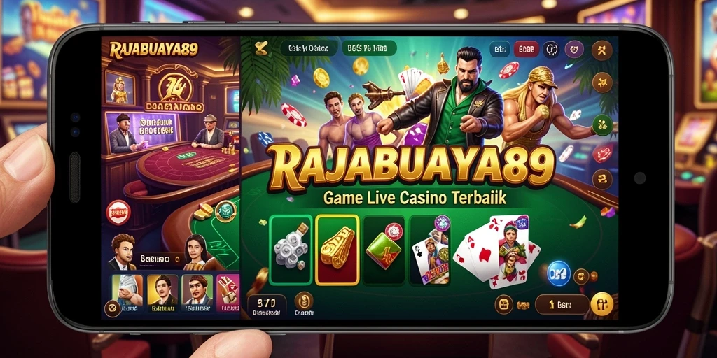 Screenshot RAJABUAYA89 yang menampilkan gameplay Live Casino yang seru.