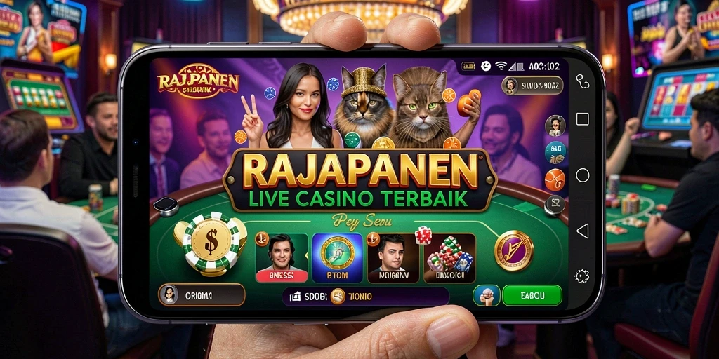 Gameplay seru RAJAPANEN dengan dealer langsung di Live Casino.