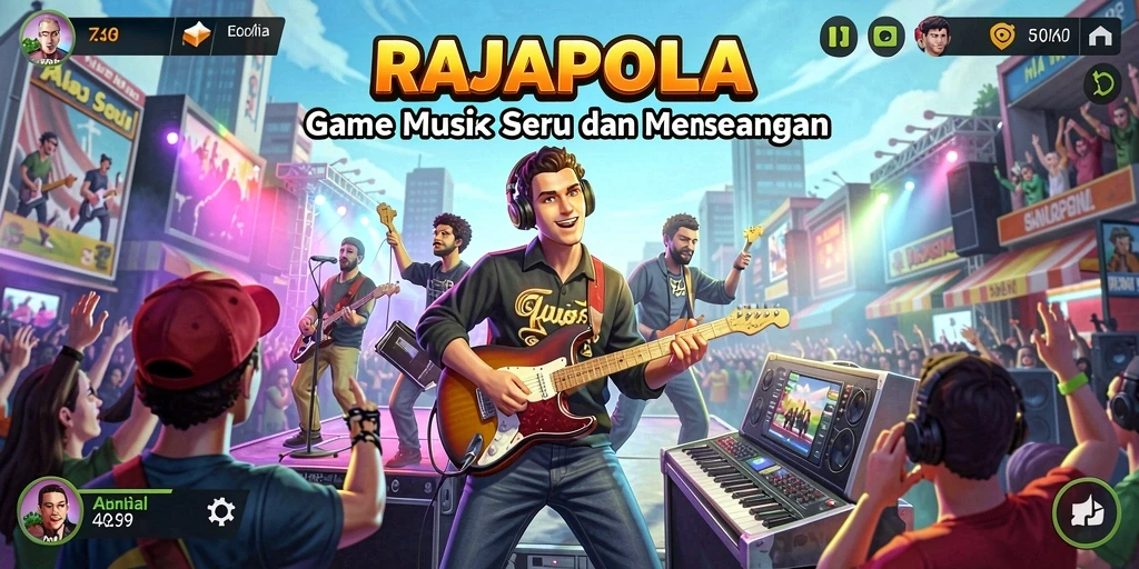 Tampilan gameplay RAJAPOLA yang penuh warna dan interaktif.