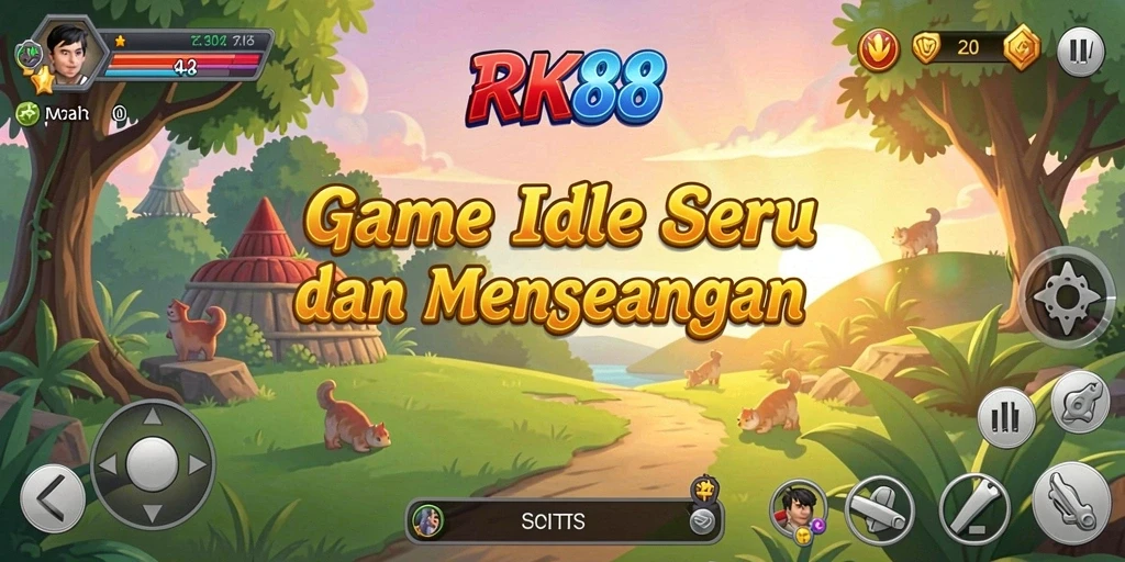Tangkapan layar utama RK88 menampilkan gameplay yang menarik dan interaktif.