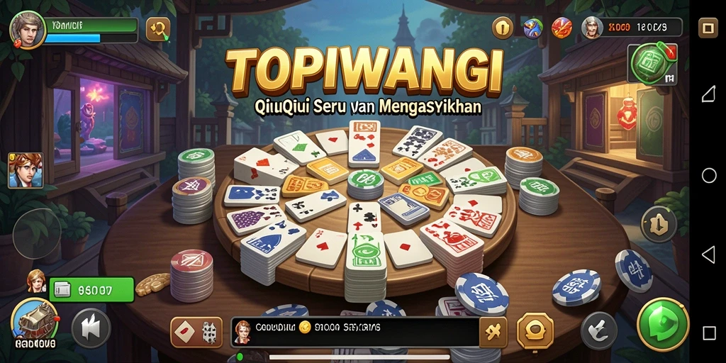 Tangkapan layar dari gameplay seru QiuQiu di TOPIWANGI.