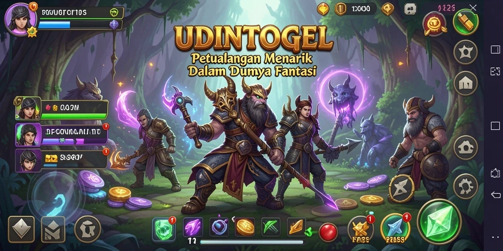 Screenshot gameplay UDINTOGEL menampilkan karakter dalam aksi petualangan.